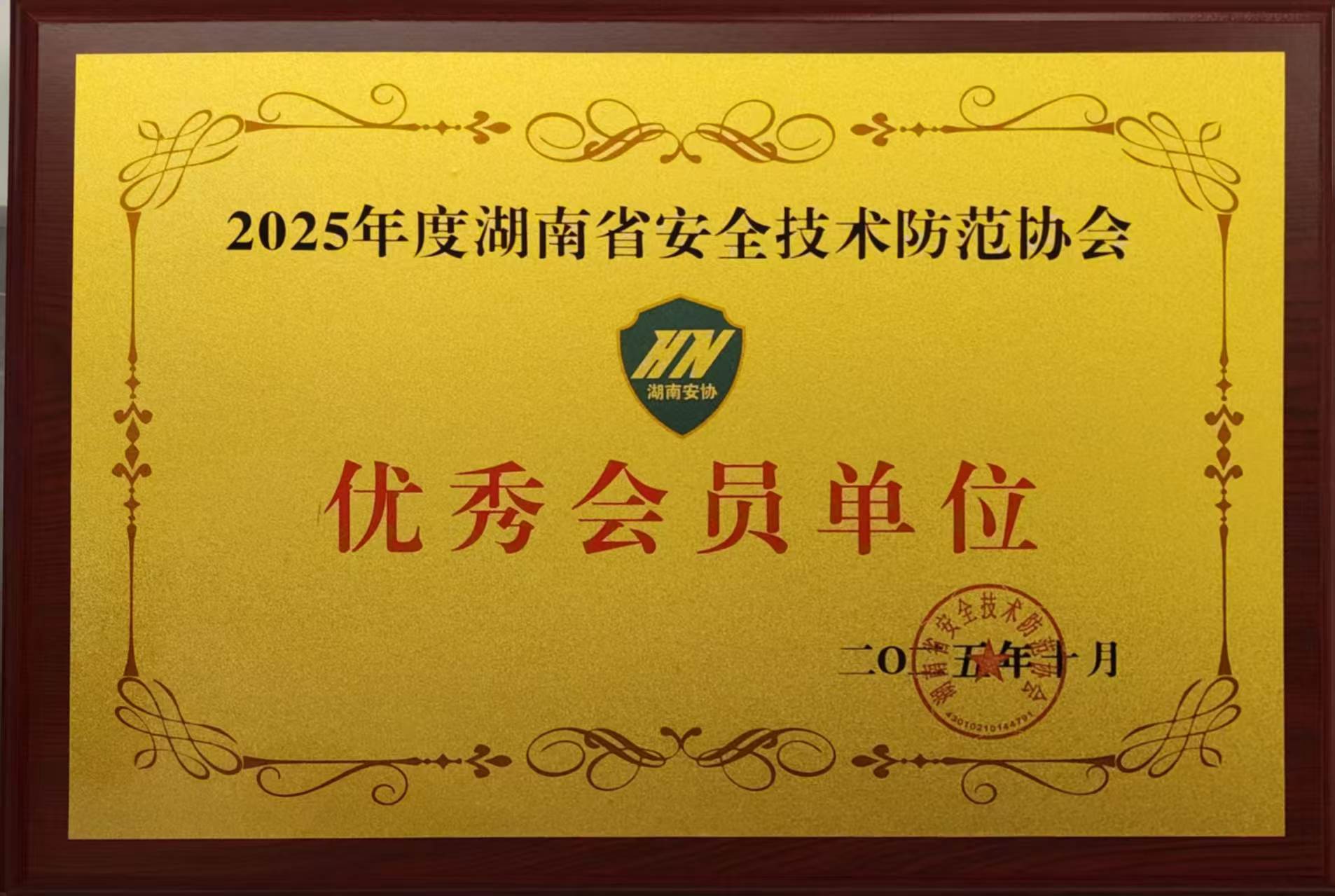 2025年度湖南省安全技术防范协会优秀会员单位